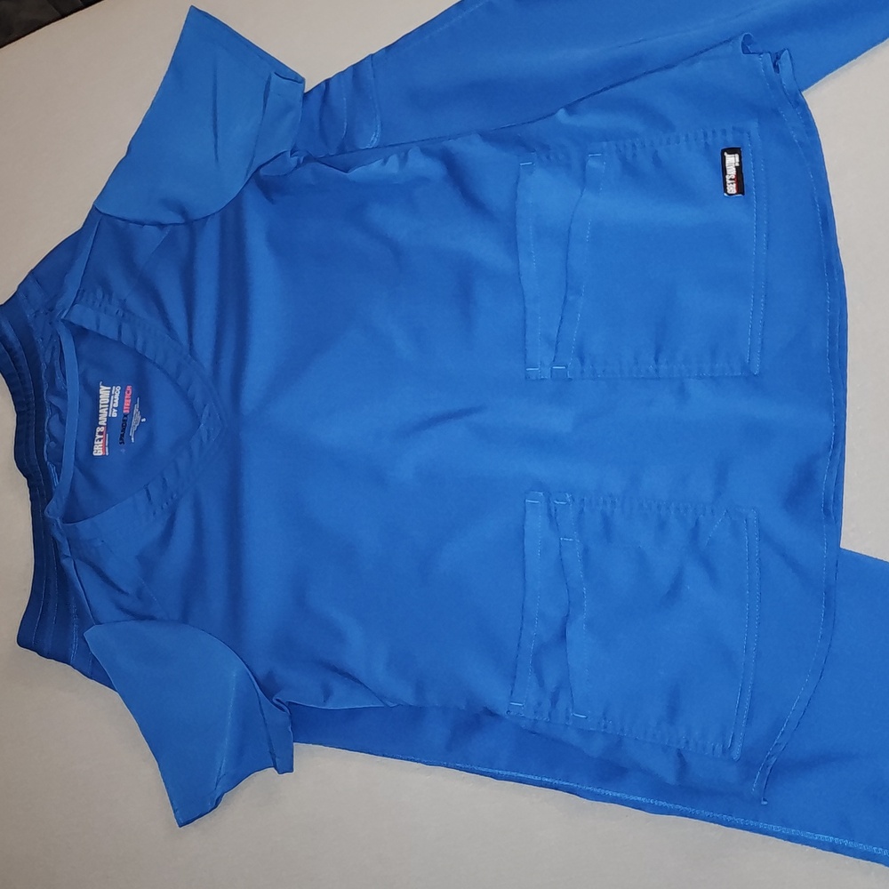 Greys anatomy royal blue scrub set